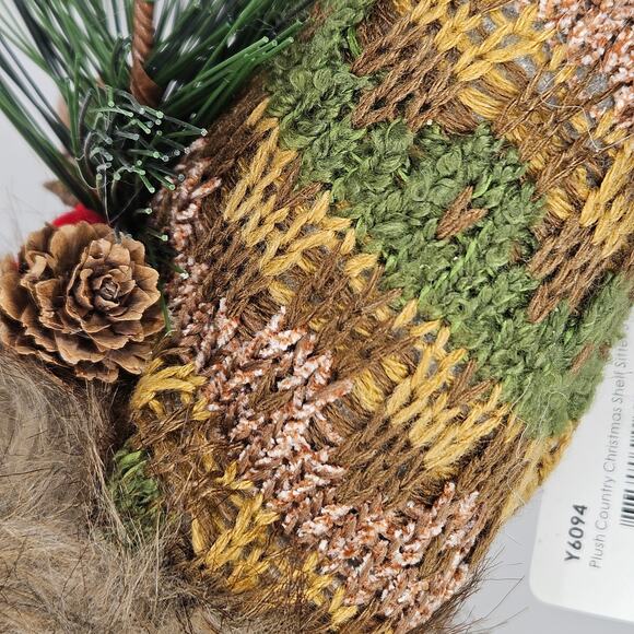 NWT Transpac Rustic Hunting‎ Camo Santa Plush Shelf Sitter Christmas Decor - Picture 6 of 13